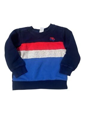 Carter’s navy and red crew neck with monster truck